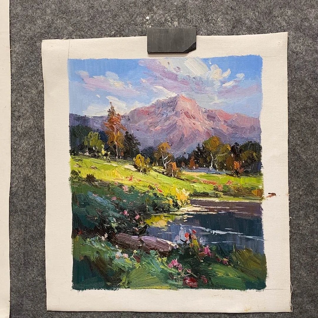 自***知油画画芯尺寸40x50cm