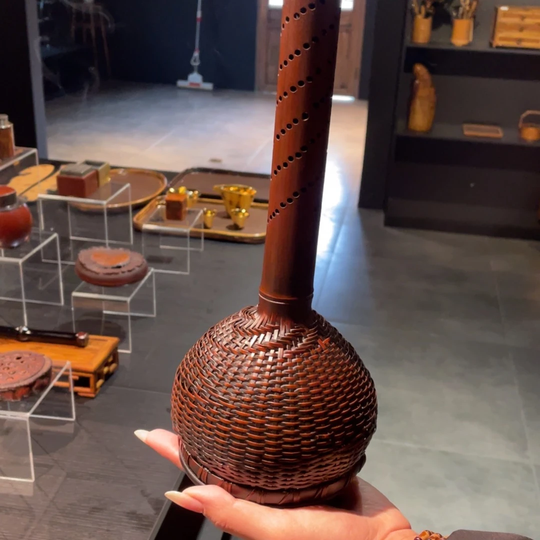 紫砂茶道竹编香炉