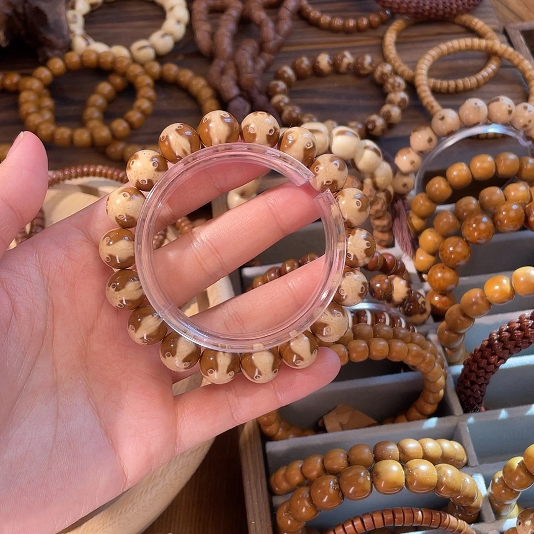 紫金鼠手串12半实心印第安纹烟花熊猫