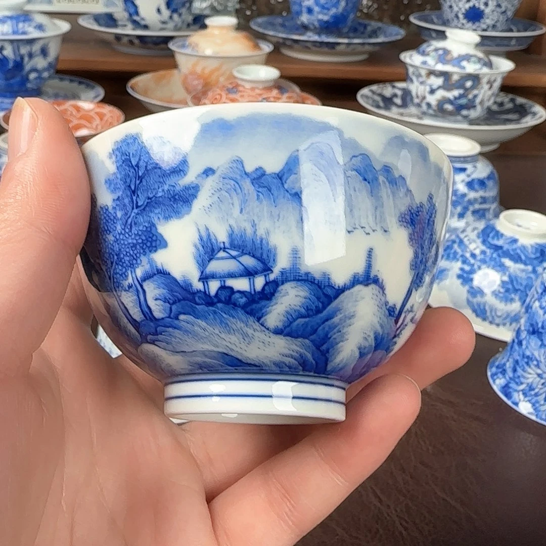 杯青花釉下主人杯