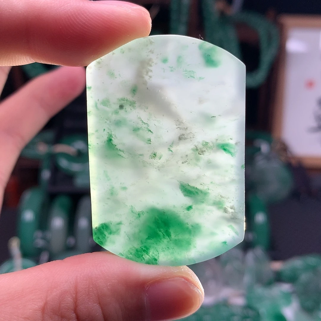 石英质玉吊坠(不含链)未镶嵌无事牌