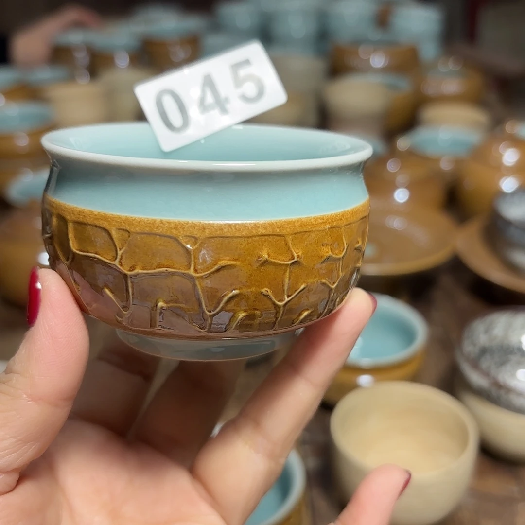 龙泉云间青瓷小米茶器