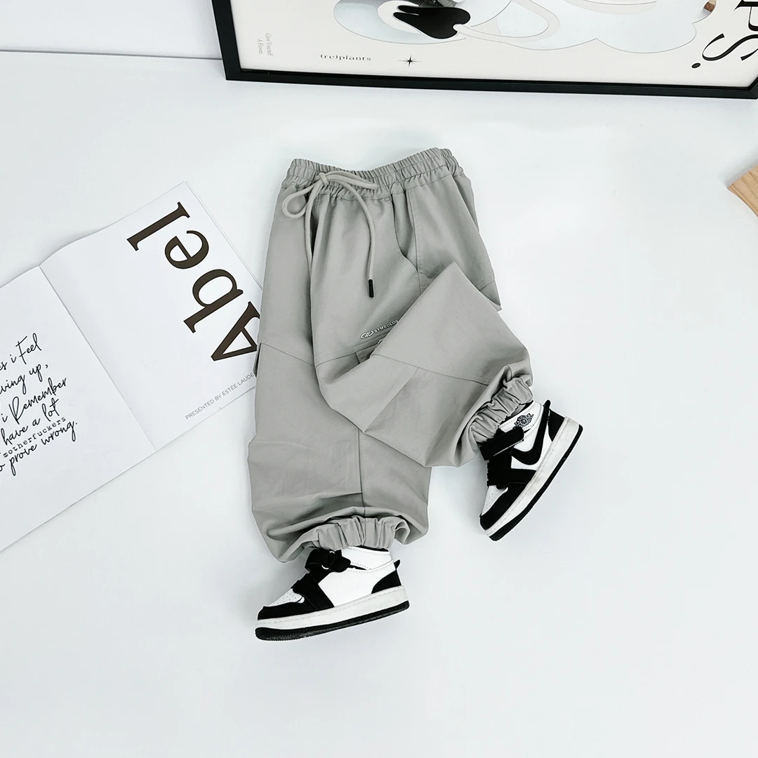 男童裤子春秋款儿童工装裤2025秋新款秋装 BAO25033 悠悠童话童装