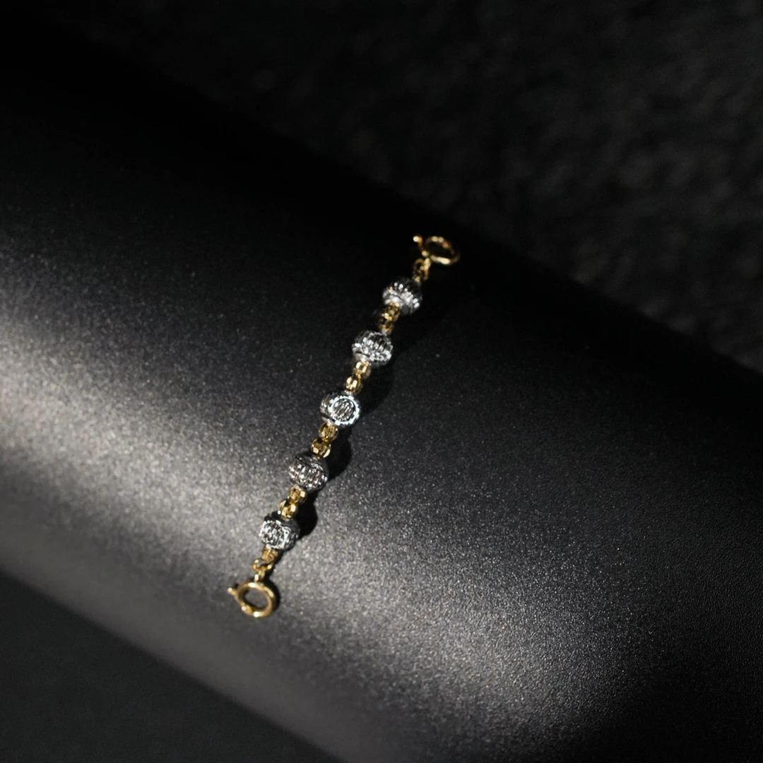 【黄白猫眼延长链】5cm-18K金-多样性发其一|FF1000|BKJ2