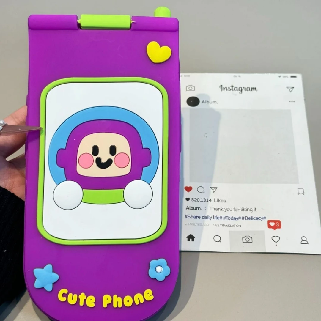 翻盖镜子造型适用苹果16promax/15/14/13硅胶手机壳巴斯光年三眼