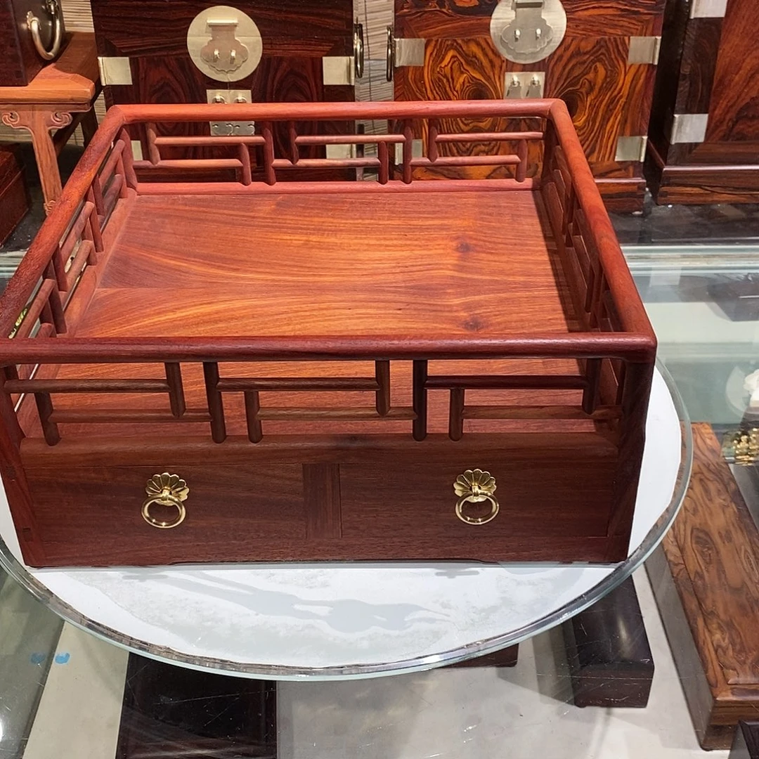 染料紫檀（血檀）王款都城盘