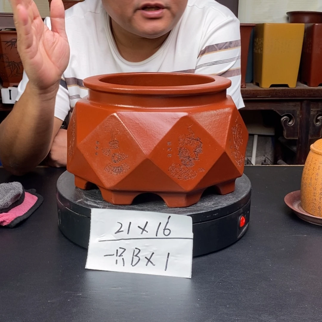 紫砂花盆货号一只BX1
