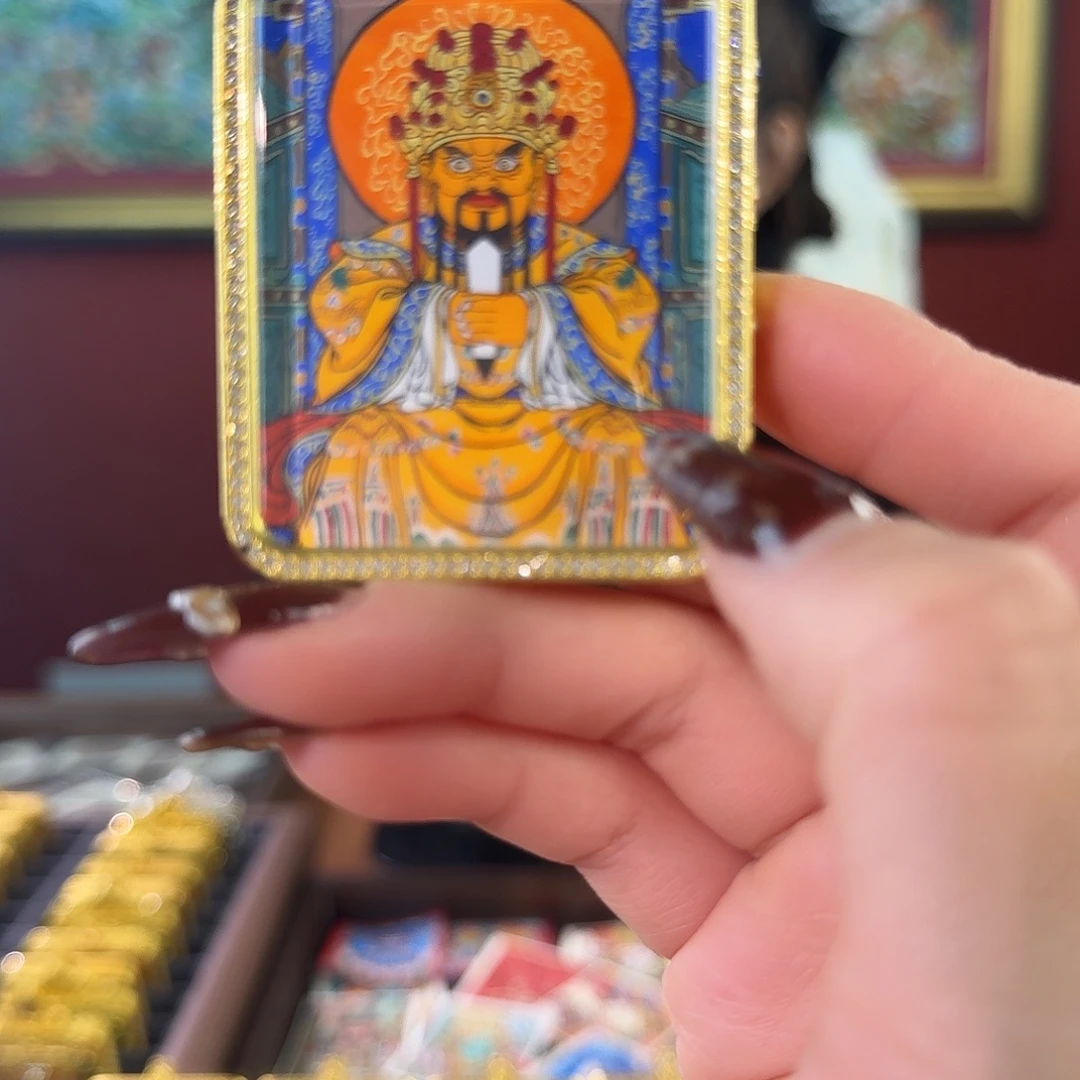 吊坠五爷手绘唐卡