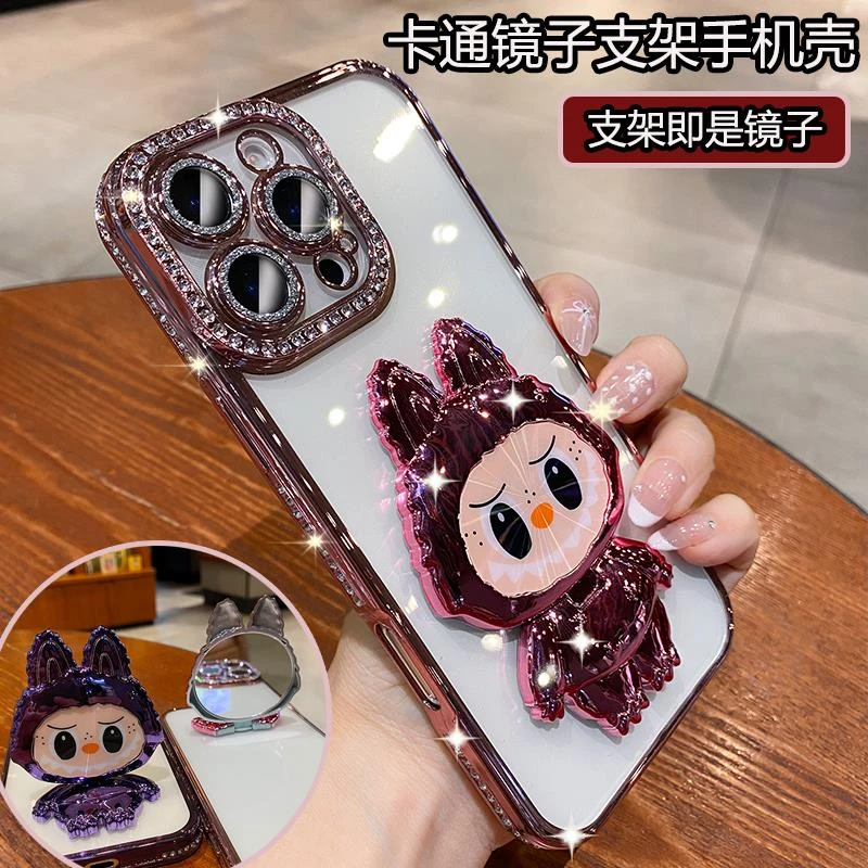 拉布布适用于苹果16手机壳15plus硅胶14Pro防摔13电镀iPhone12套x