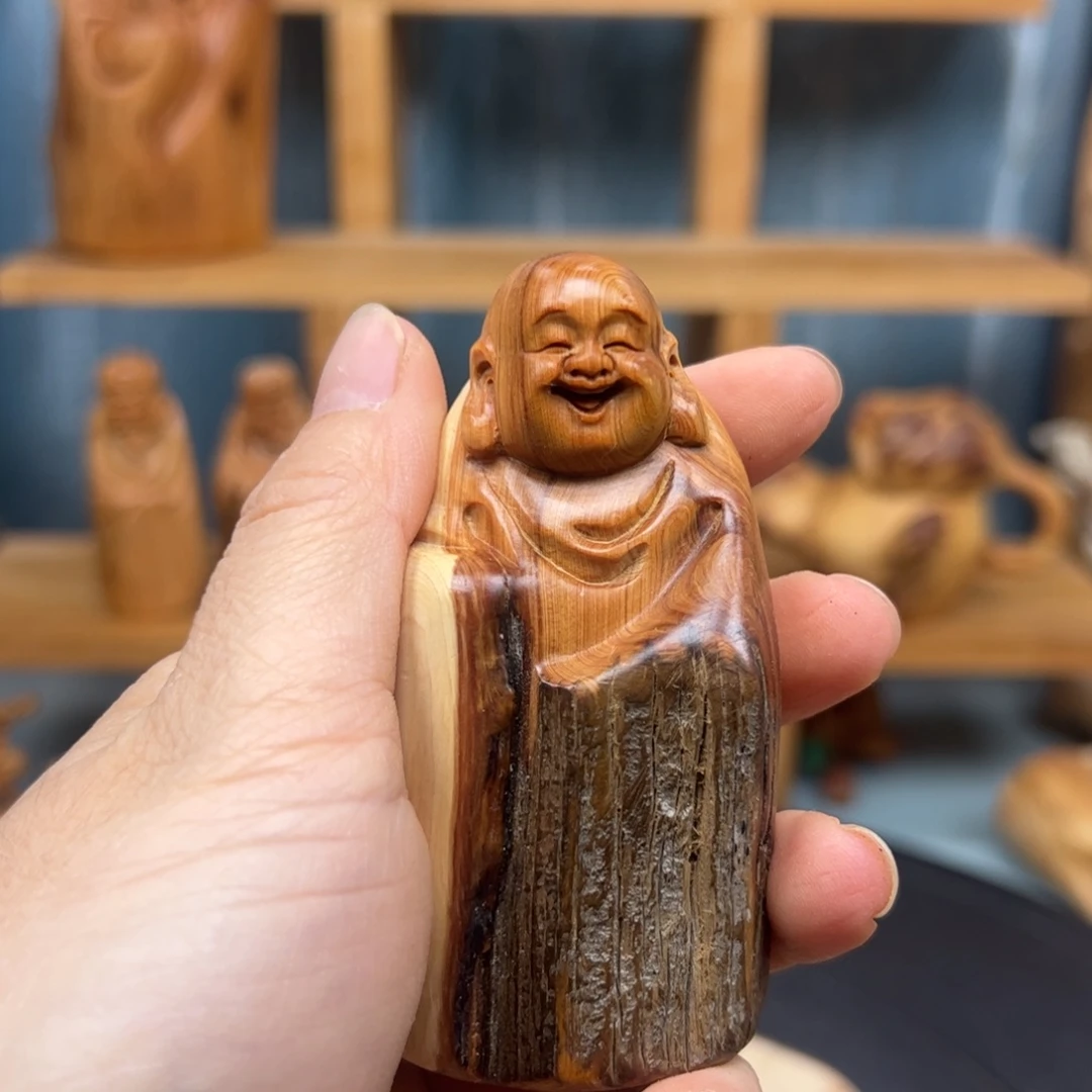 木崖柏木摆件手把件