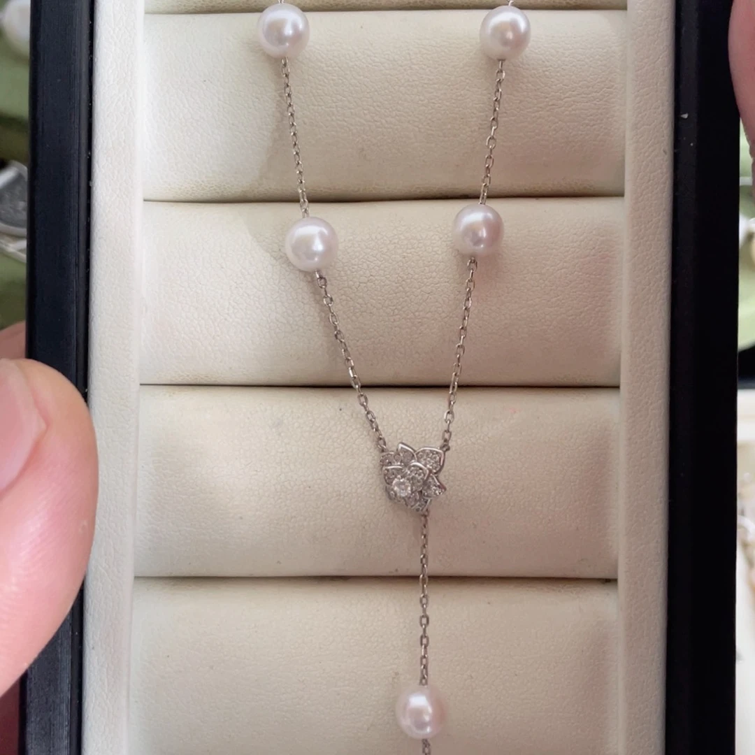 颈饰银S925镶嵌海水珍珠