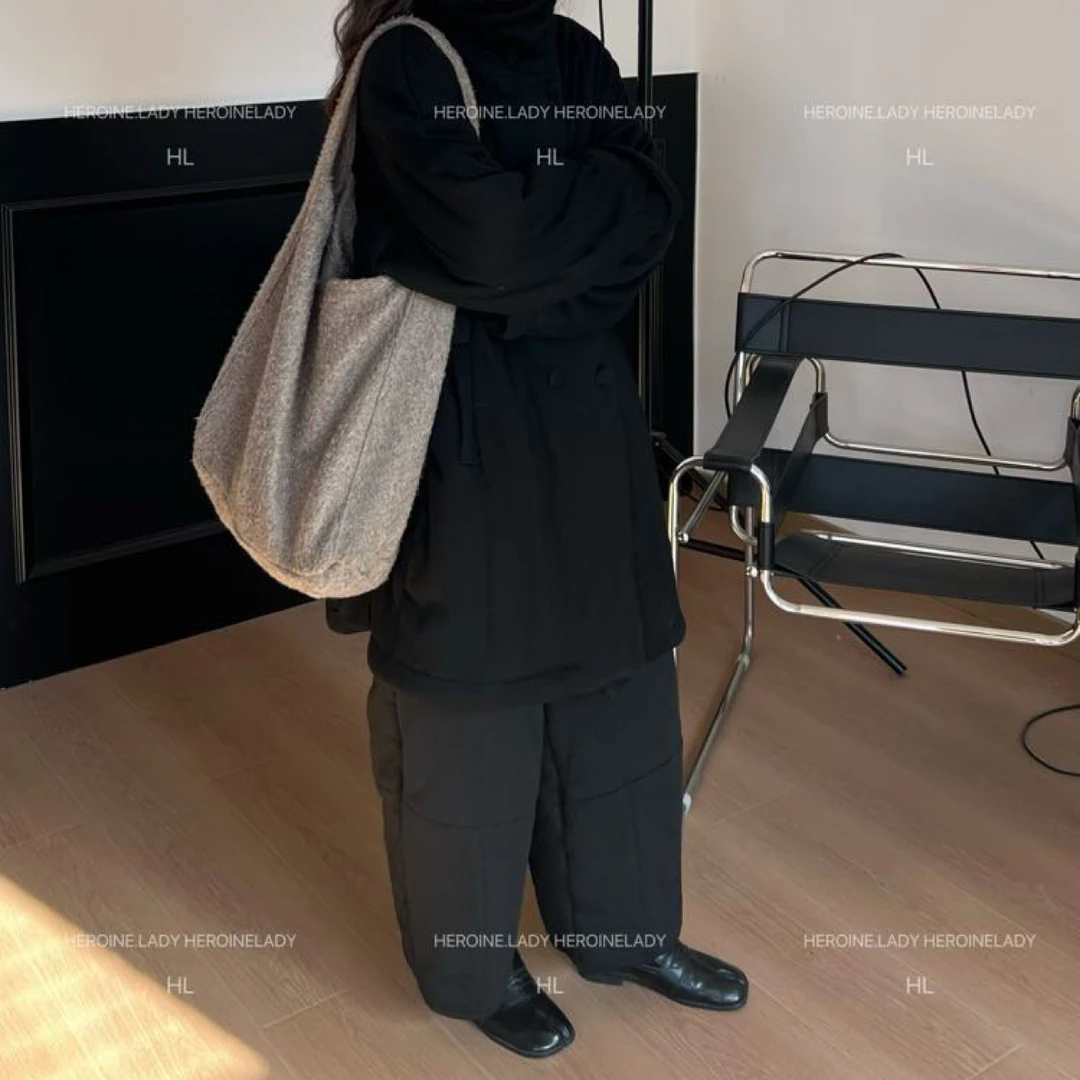 【棉花裤】HL新疆棉冬季慵懒风加厚休闲宽松哈伦小众外穿百搭棉裤