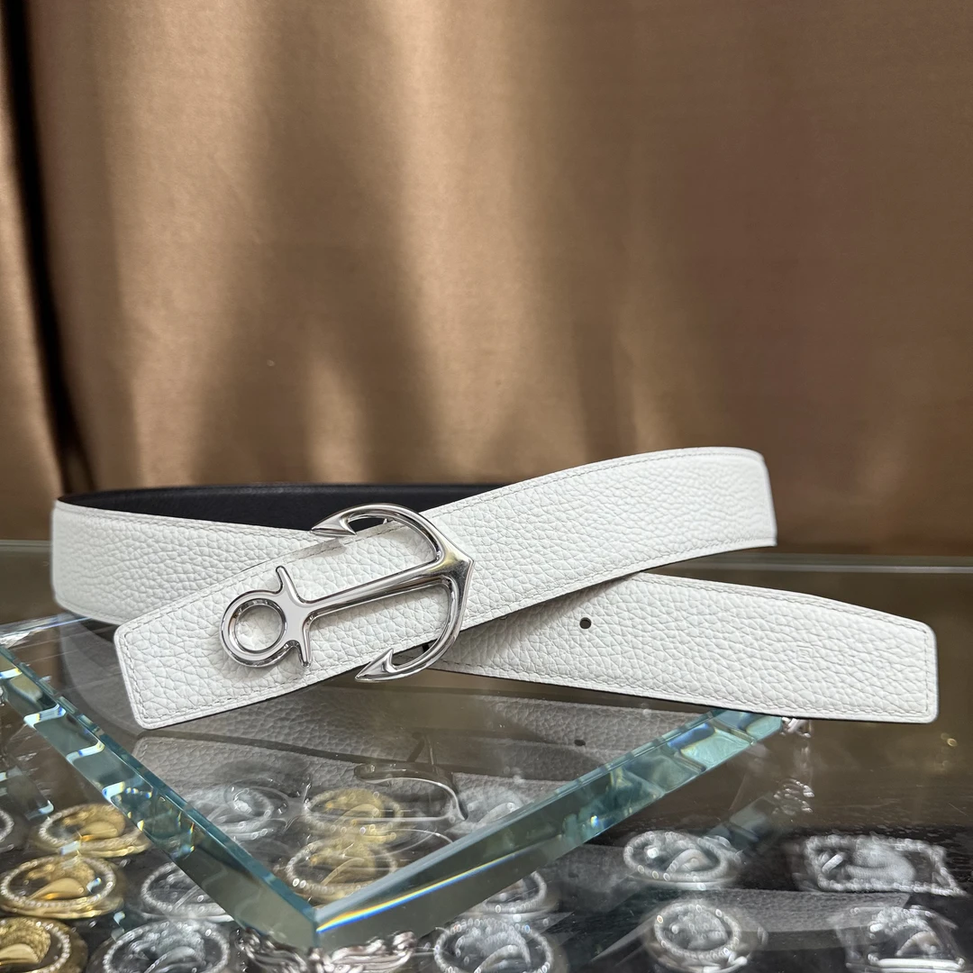 新款男女通用高档皮带休闲工字扣H扣牛皮腰带青中年商务情侣韩潮