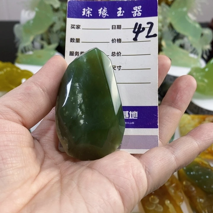 未镶嵌岫玉手把件