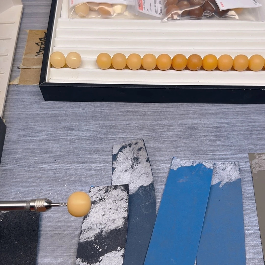 白玉菩提吊坠纯手工干磨