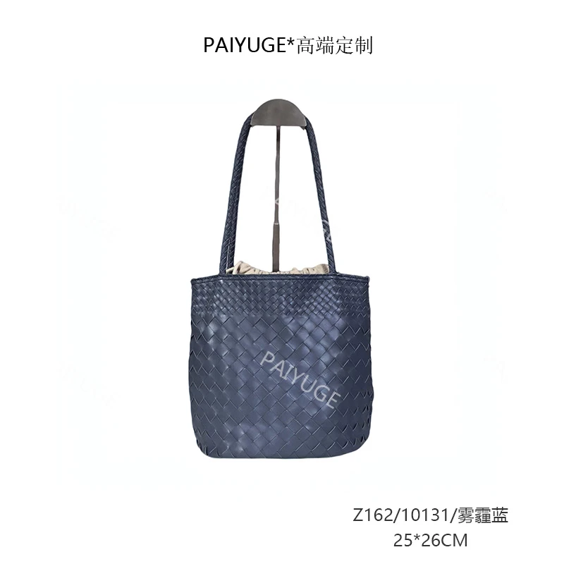 Z162/10131/雾霾蓝 paiyuge高端订制女士手提单肩斜挎包2417孤品
