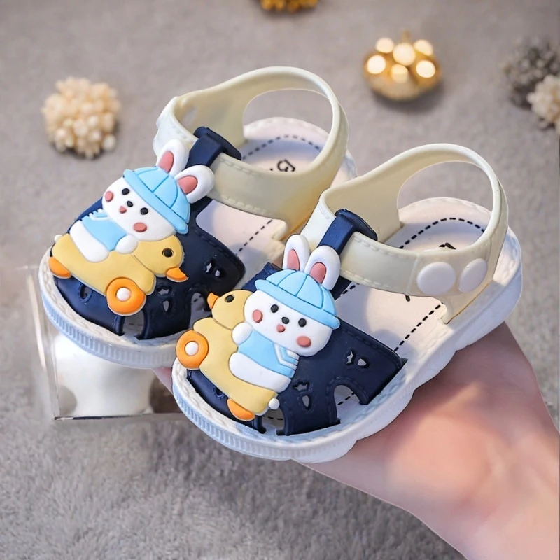 软底包头夏季休闲风儿童凉鞋宝宝沙滩鞋男童女宝童鞋婴儿凉拖鞋子