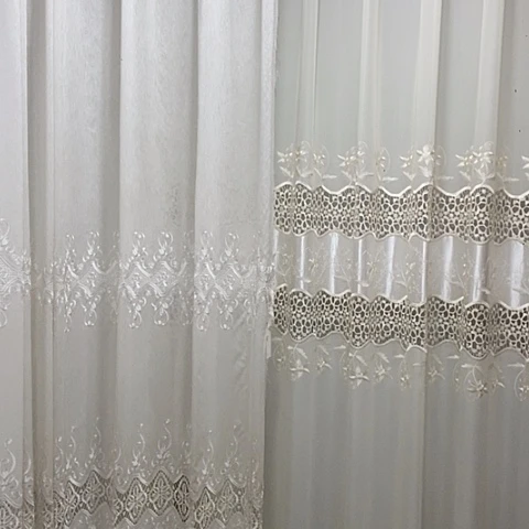 秀***姐白色纱帘2套8米➕8米挂钩高2.7