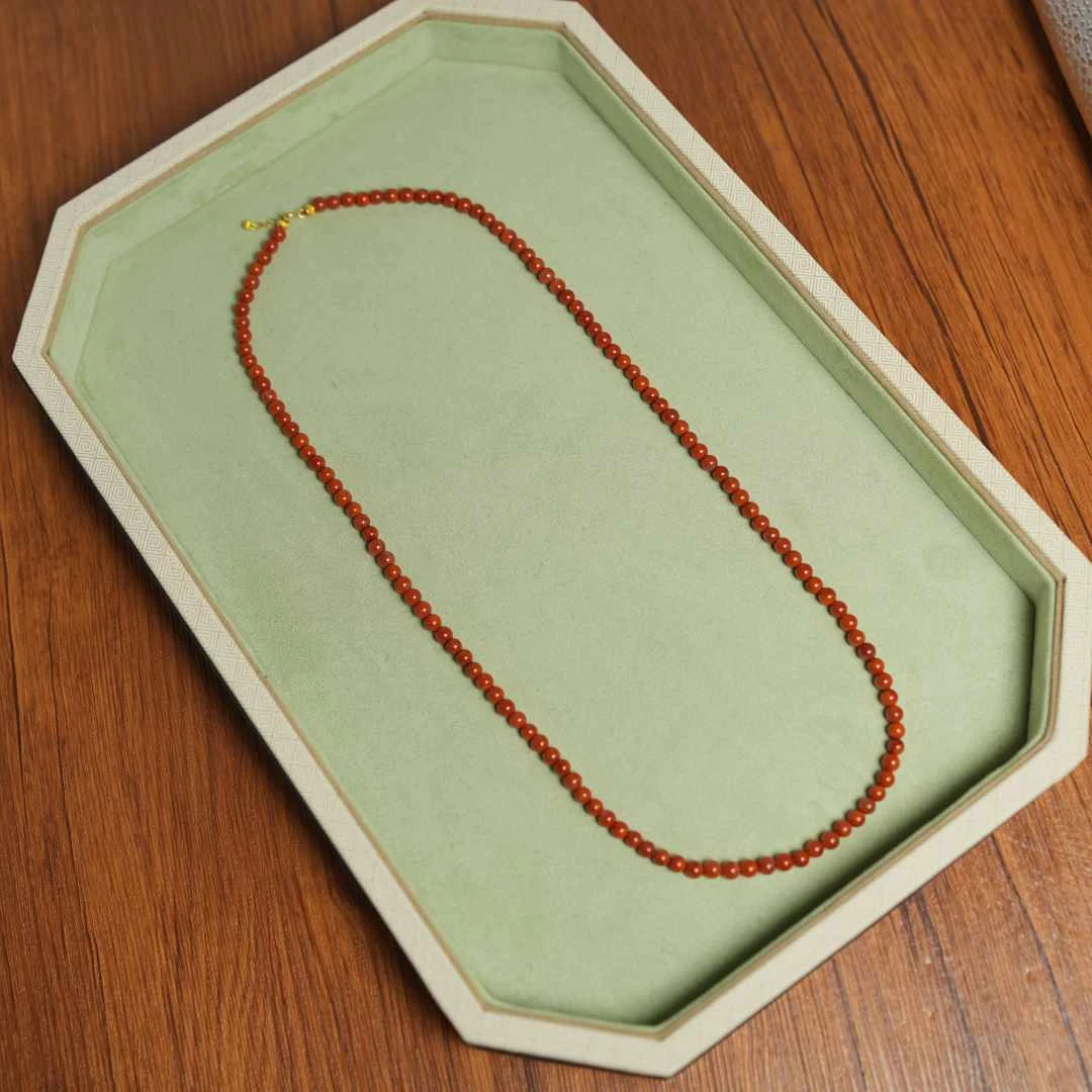 宜棉｜18k金南红项链