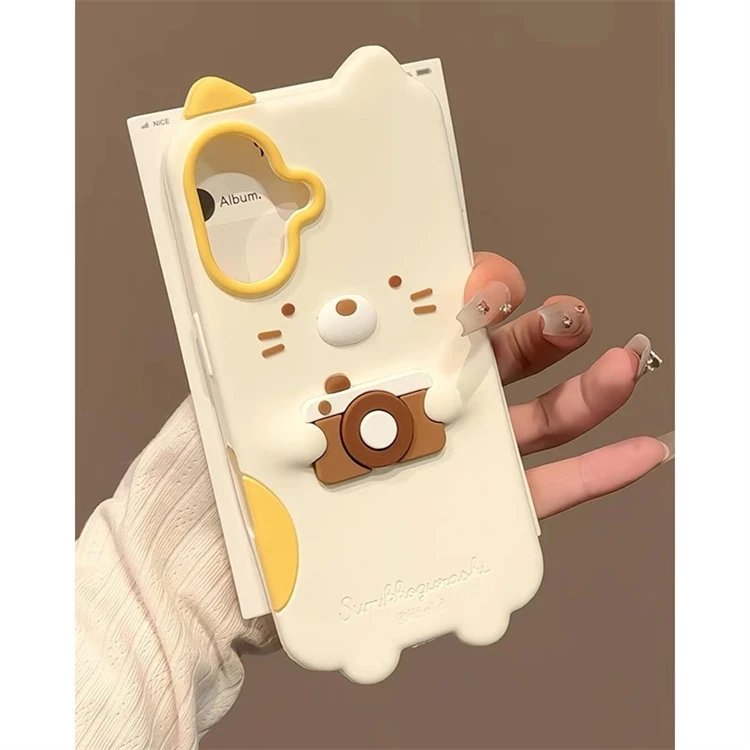 ins创意卡通可爱拍照猫咪适用iPhone16promax手机壳15pro日韩14女