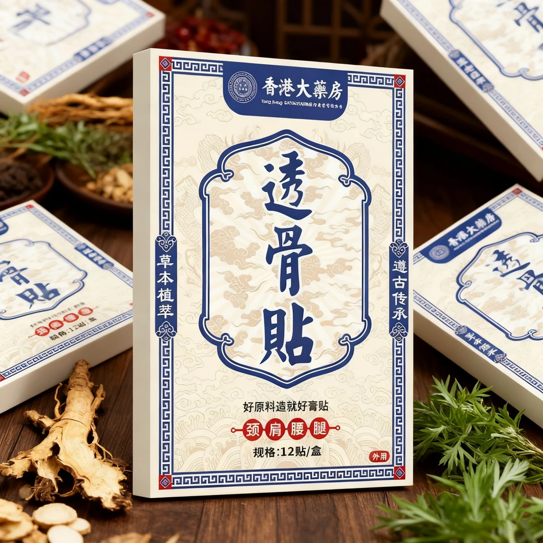 中老年手腕贴腰腿膝关节热敷贴温灸贴肩颈通用渗透舒缓香港透骨贴
