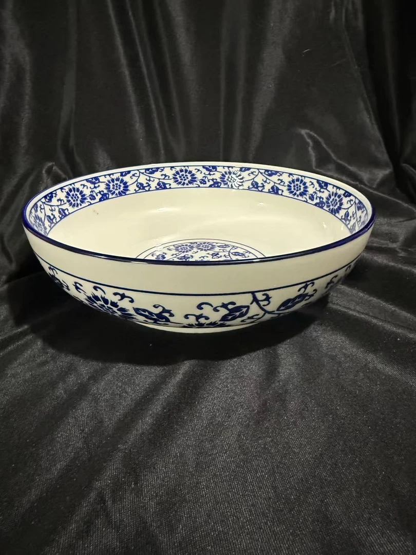 景德镇青花瓷器汤盆