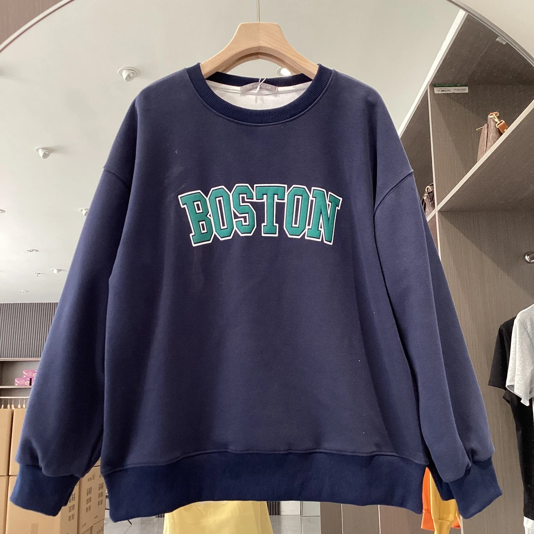 F-2 532潮流印花情侣运动宽松时尚圆领女秋季卫衣衣长65胸围118