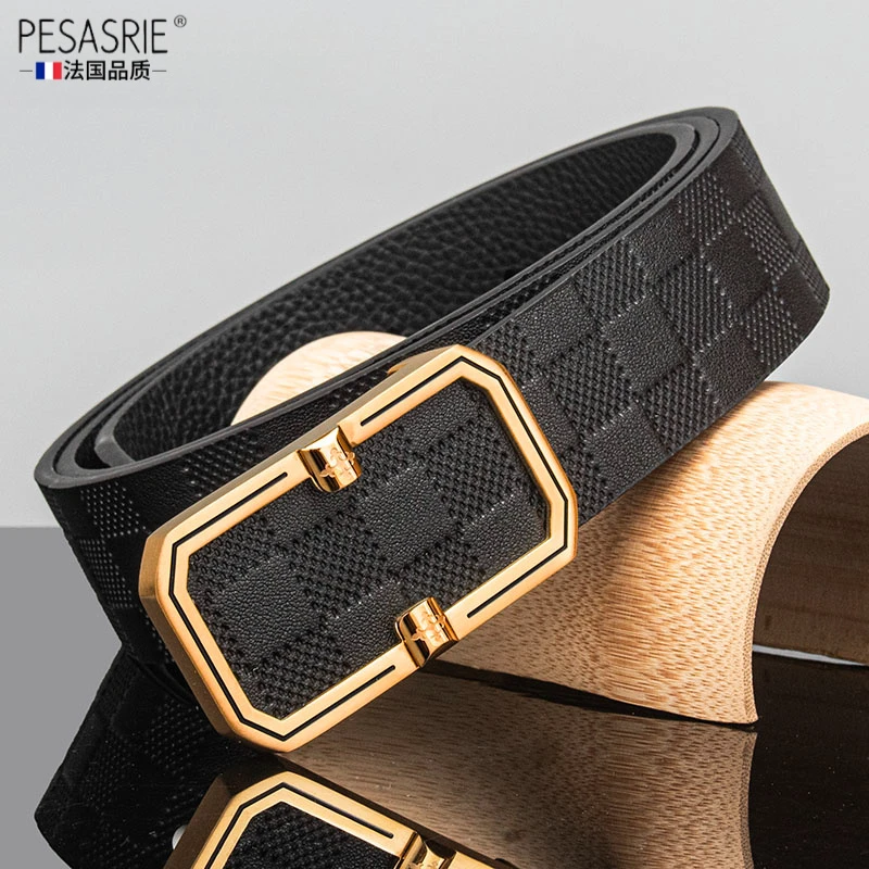 新款男士皮带真皮休闲百搭潮流头层牛皮商务送礼腰带男潮高档礼物