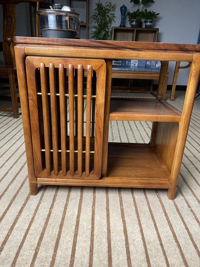 南美胡桃木茶水车茶水架一体茶水柜中式木边几实木泡茶台功夫茶几