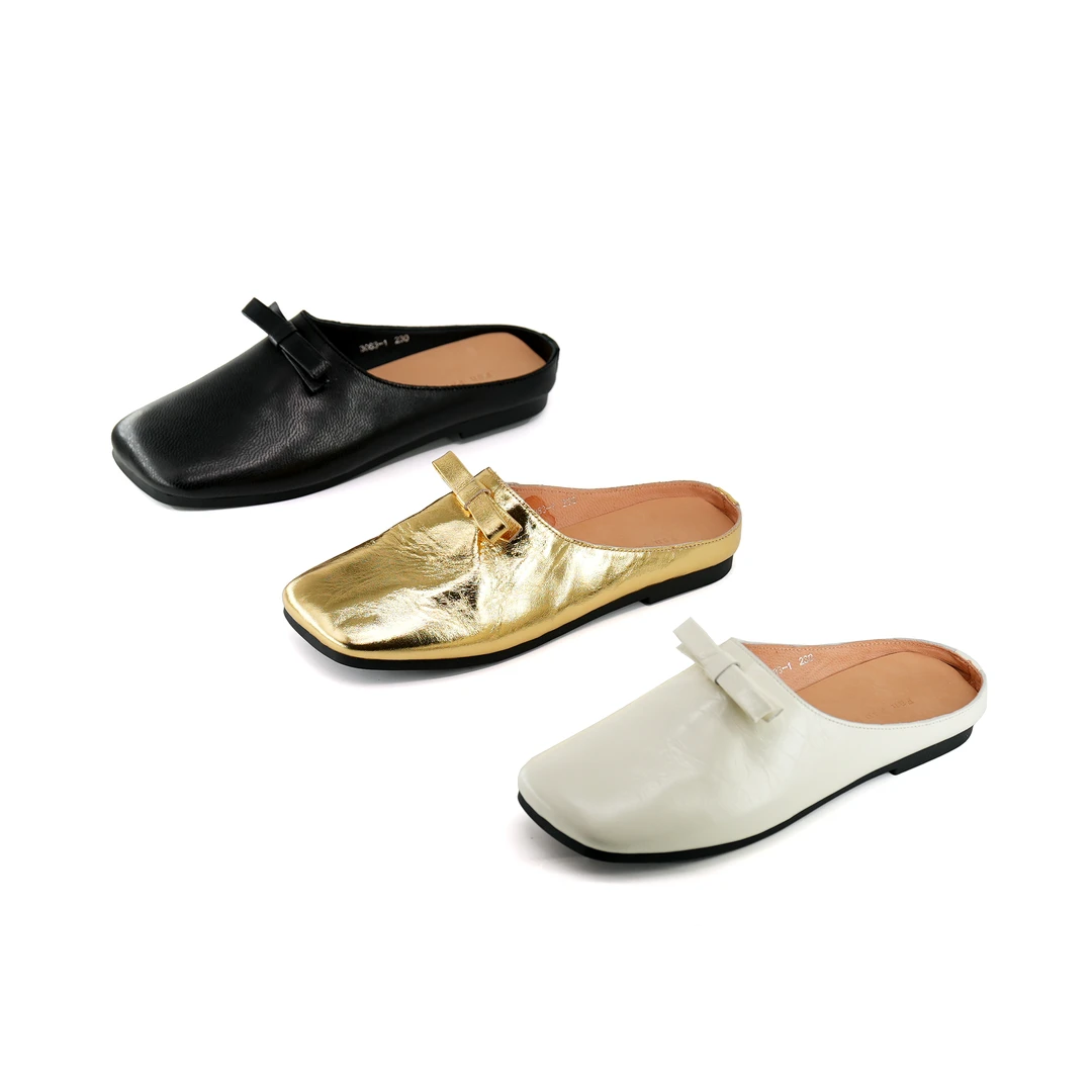 【小刚懂鞋】2025春夏新款半托软底穆勒鞋真皮拖鞋百搭凉拖3083-1