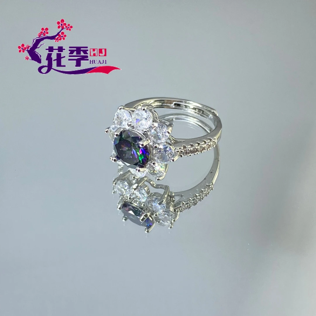 【花季】 原创高级黑彩强荧光戒指G406