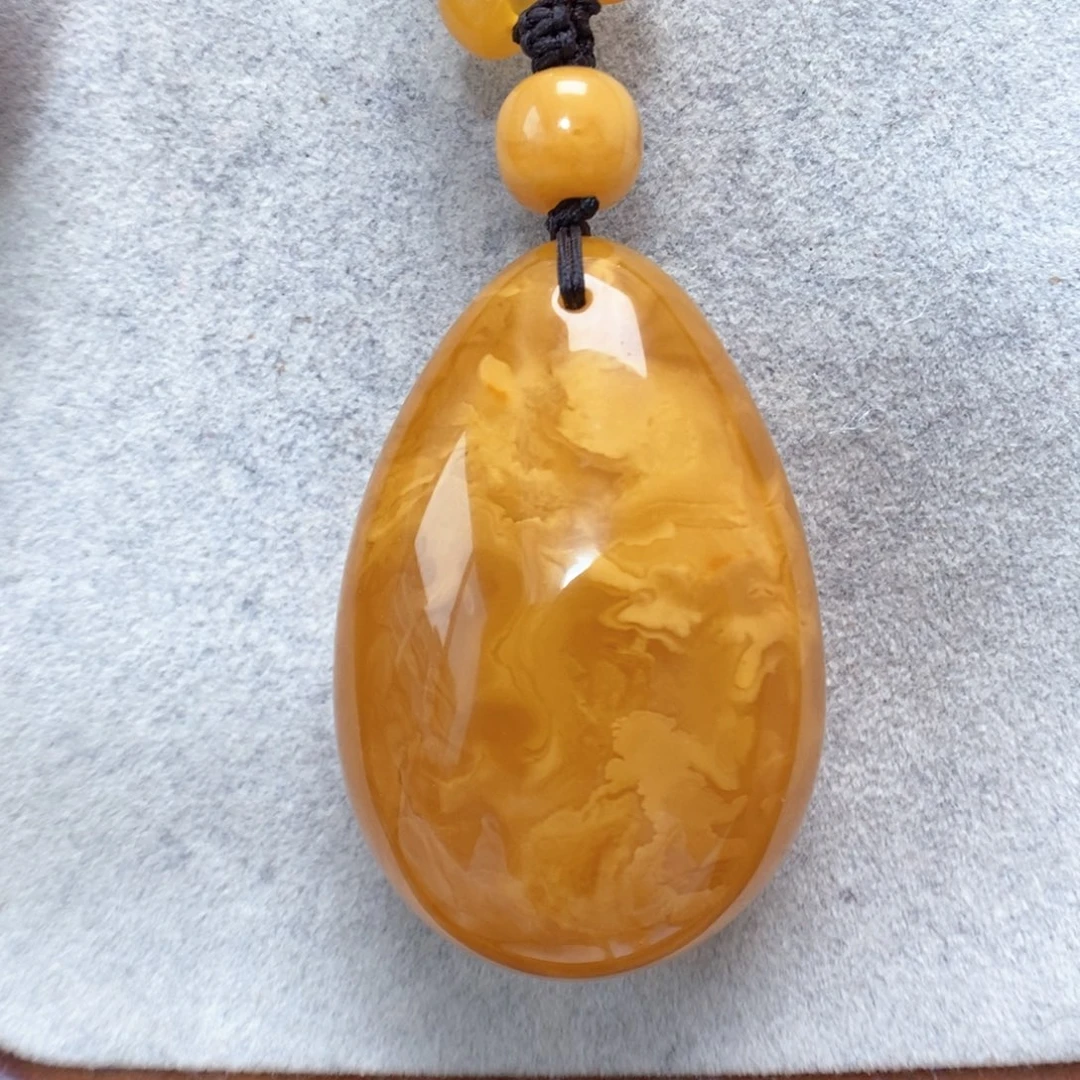 蜜蜡未镶嵌项链吊坠
