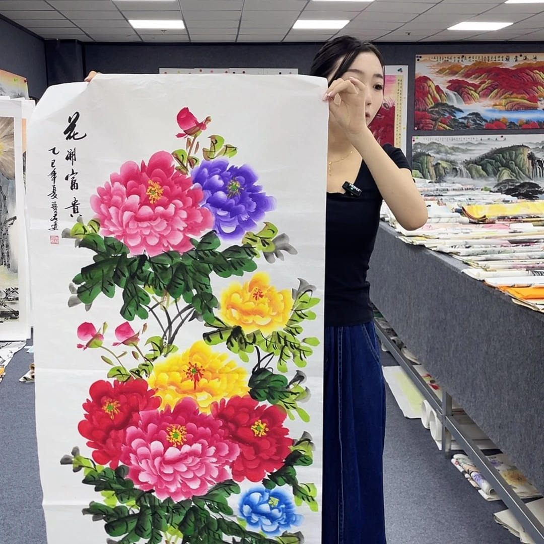 国画作品小姐姐放漏…
