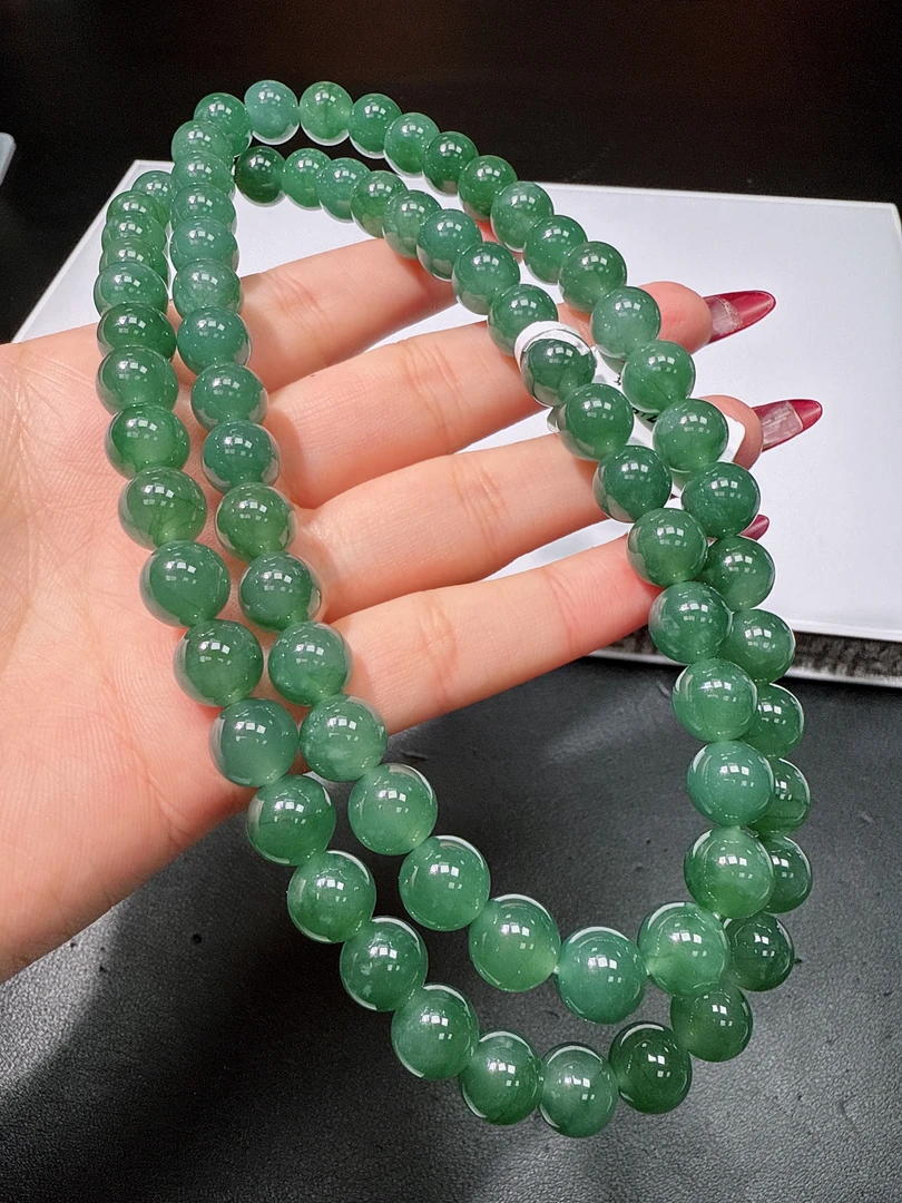 定制翡翠A货珠链GS-70089