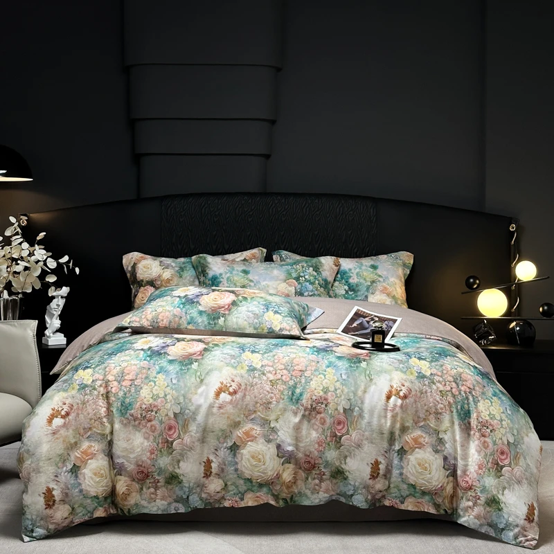 【礼品盒装】莱赛尔新疆棉陶瓷磨毛秋冬温感四件套亲肤保暖-芙丽嘉