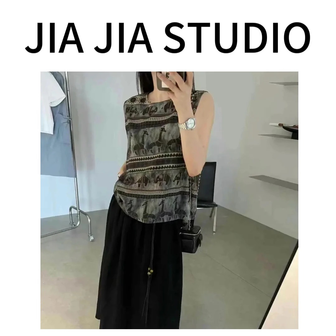 嘉嘉推荐#662【夏款】复古文艺小象马甲