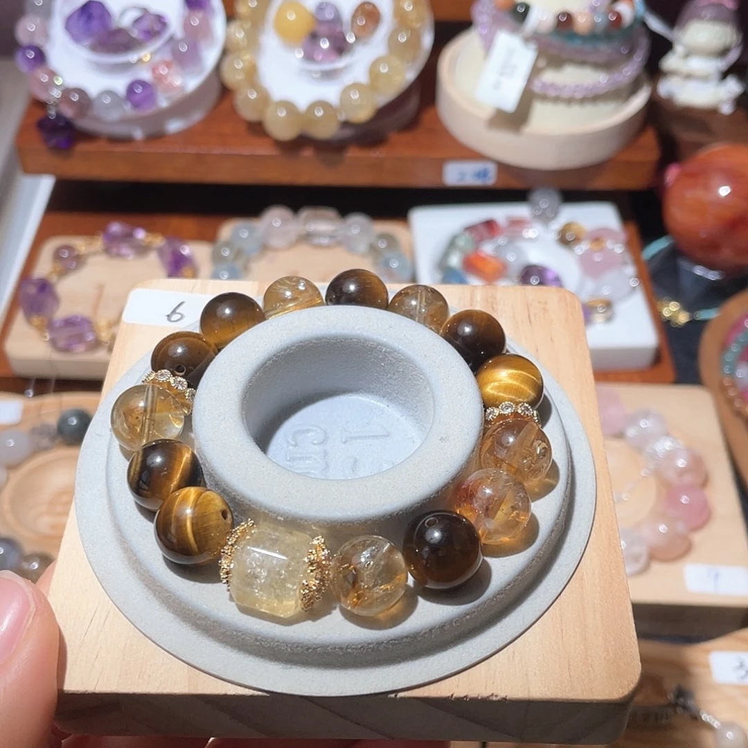 水晶手链未镶嵌洁*黄虎黄塔晶