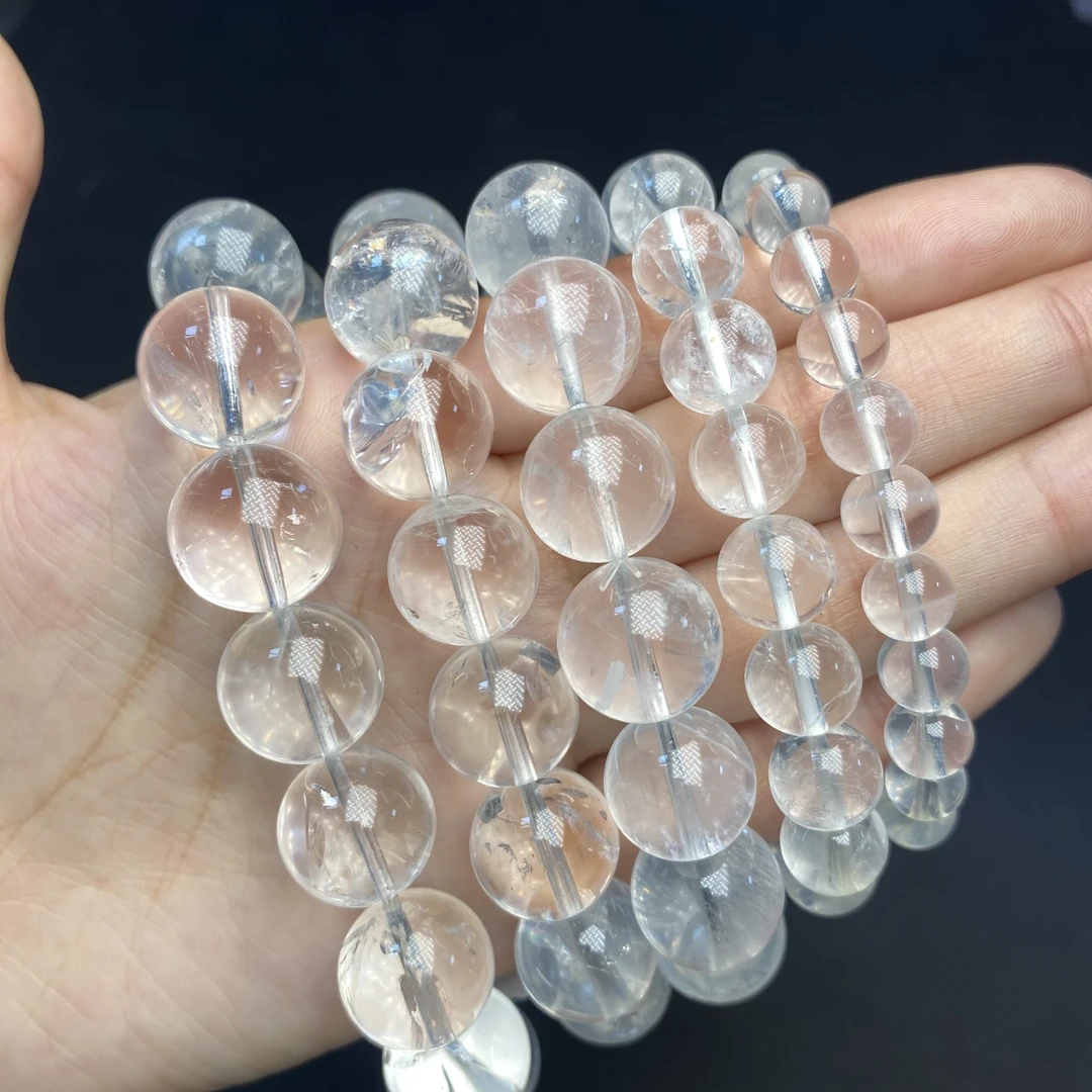 y114 利姆利亚白水晶手链8-16mm+多样性发一