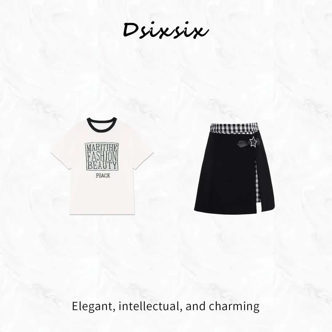 Cherry She【出逃夏日】夏季新款学院风气质减龄百搭小众短裙套装