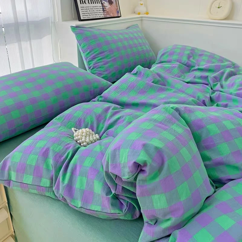 全棉纯棉色织水洗棉布料，可做床单被罩四件套的布料