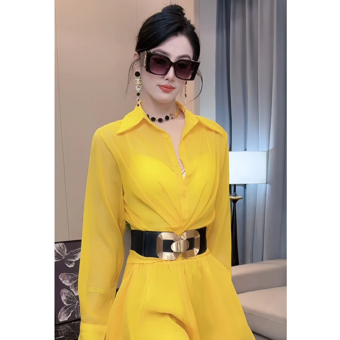 莹莹红人馆时尚气质百搭设计师款夏季薄款长袖套装50575044 479