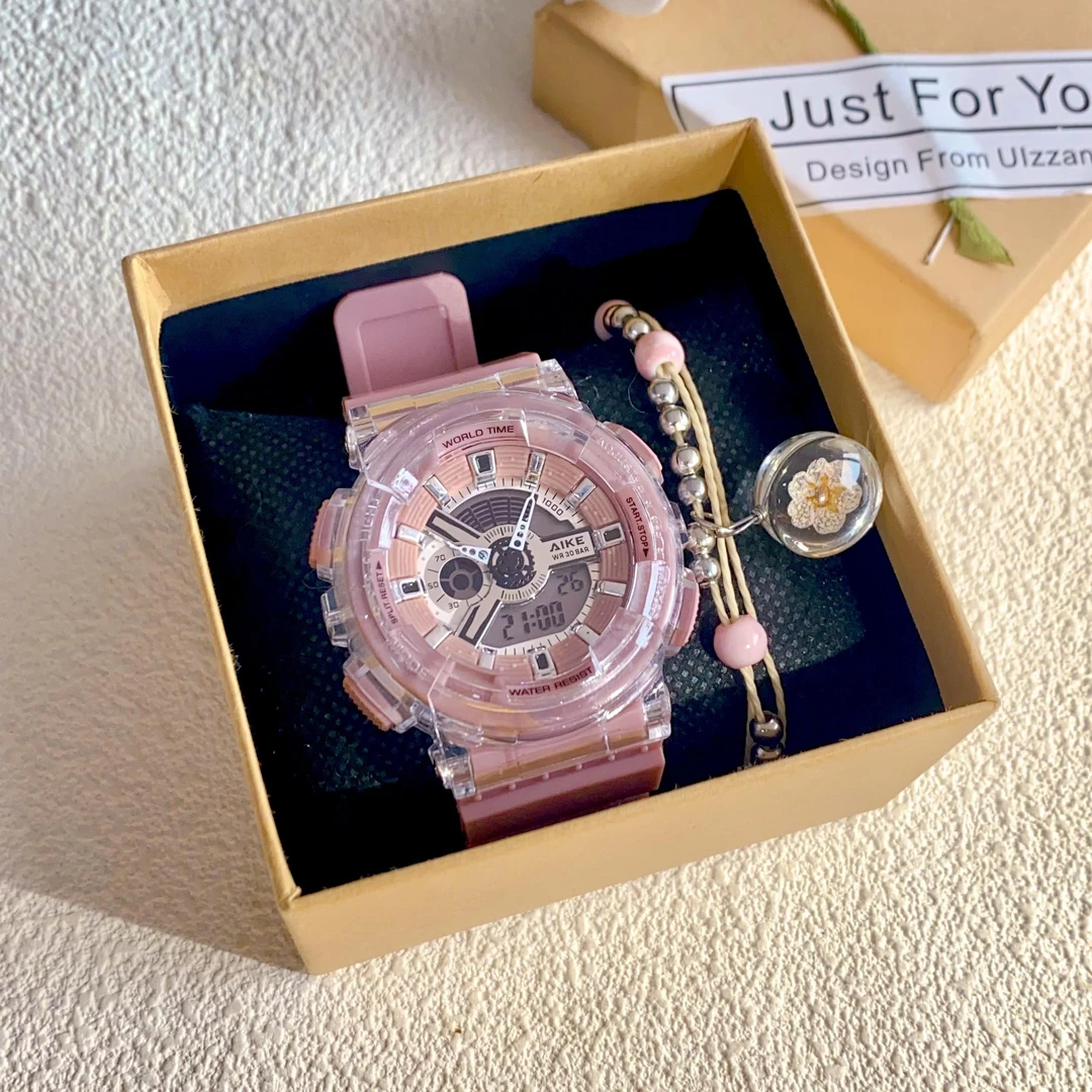 独角兽风格女学生儿童节礼物防水夜光电子表时尚运动高颜值百搭表