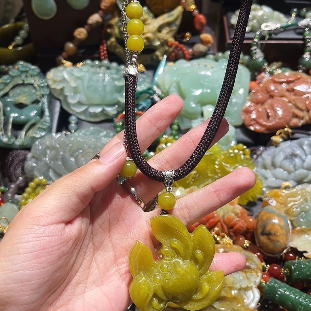 未镶嵌岫玉毛衣链