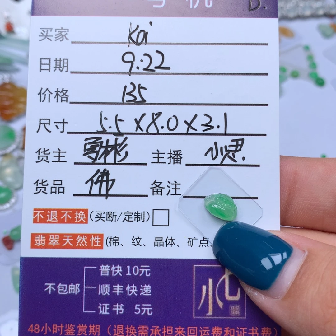 k***i颈饰未镶嵌翡翠翡翠