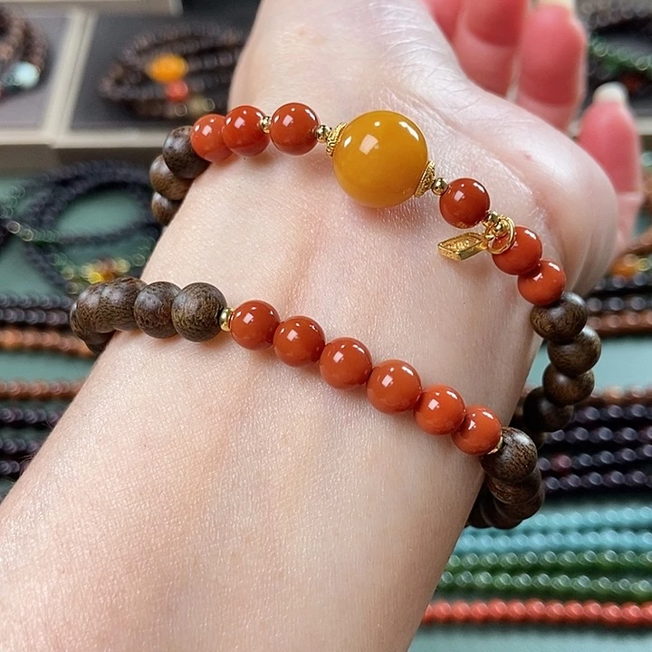 沉香手串0.6红土沉香手串