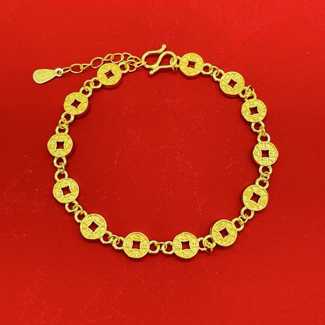 足银手链 银手链足银手链-铜钱手链