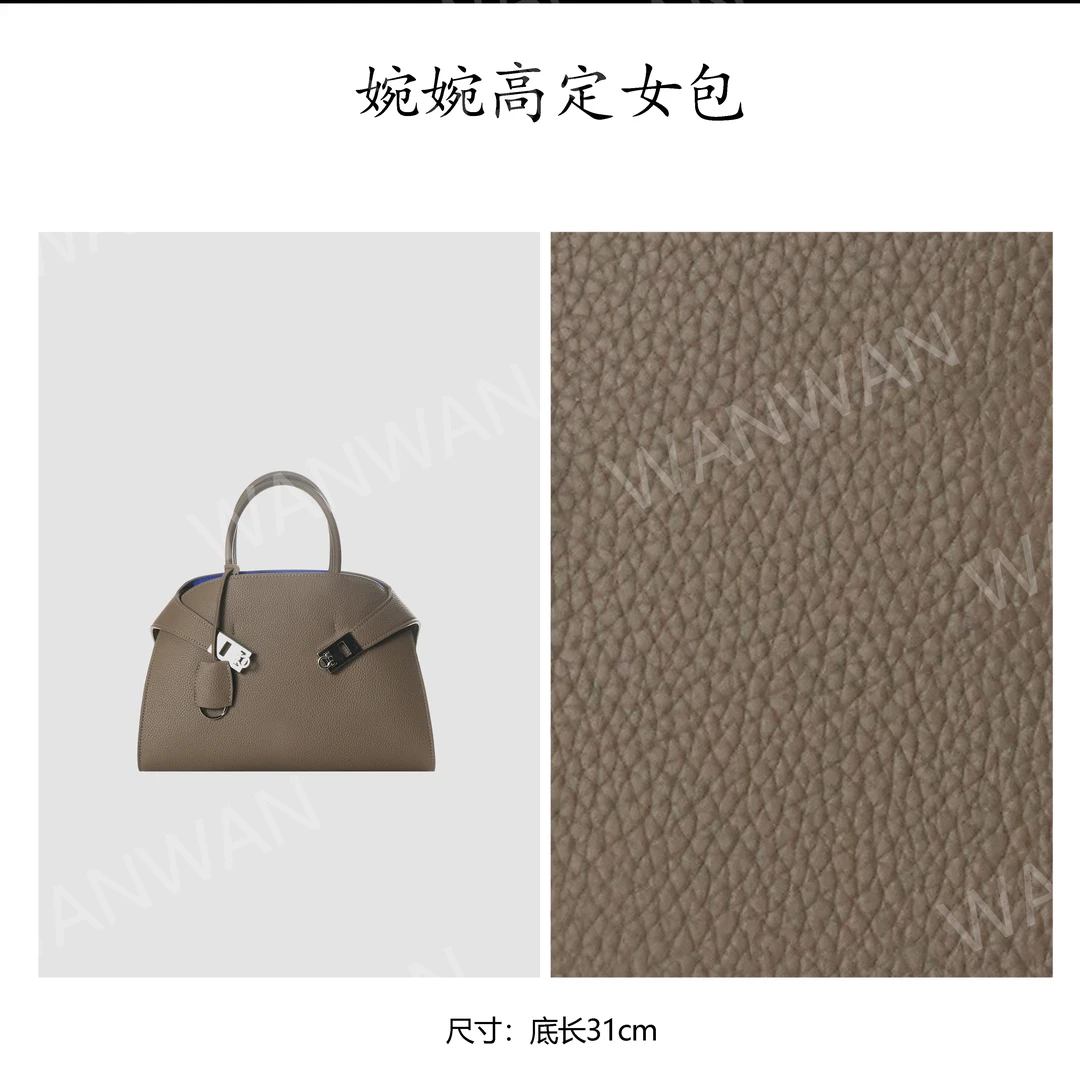 WANWAN软面魔术贴竖款手提包百搭手拎包IF689-大象灰/皇家蓝