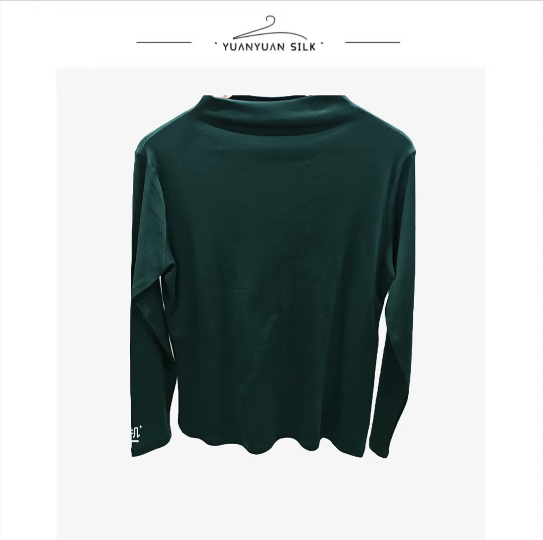 QC桑蚕丝羊绒时尚气质高级感半高领领长袖上衣5678