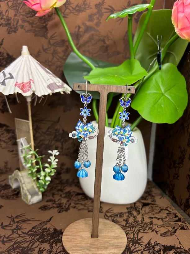 925银耳饰 小郑家纯银手工簪刻耳饰