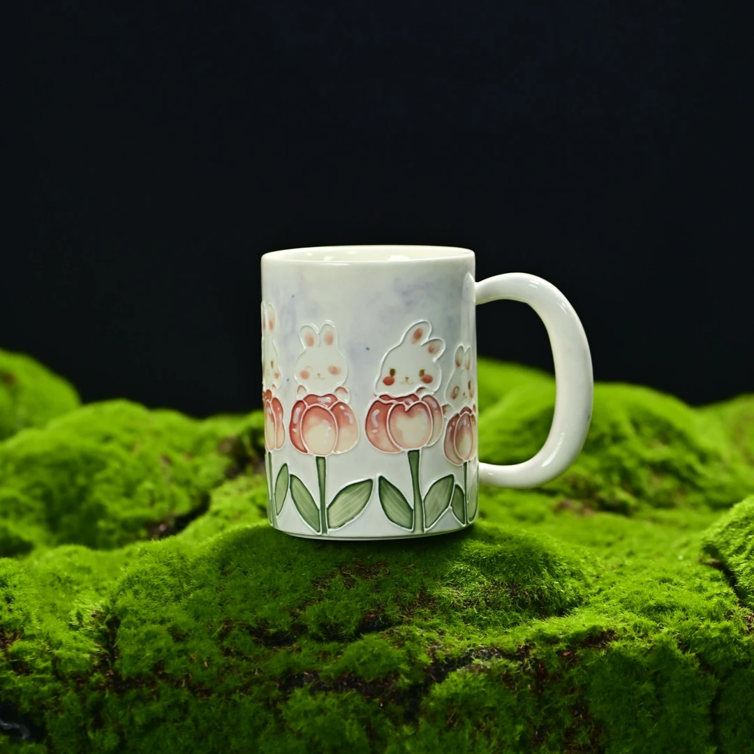 景德镇手工手绘高温釉下彩陶瓷杯003